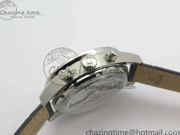 0126 AllSeason Speedmaster ’57 Co-Axial OMF 1:1 Best Edition White Dial Blue Markers A9300 (Free Leather Strap) 8132